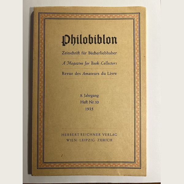 Szene Totenfeier Rilke - Herbert Reichner Verlag Philobiblon 1935